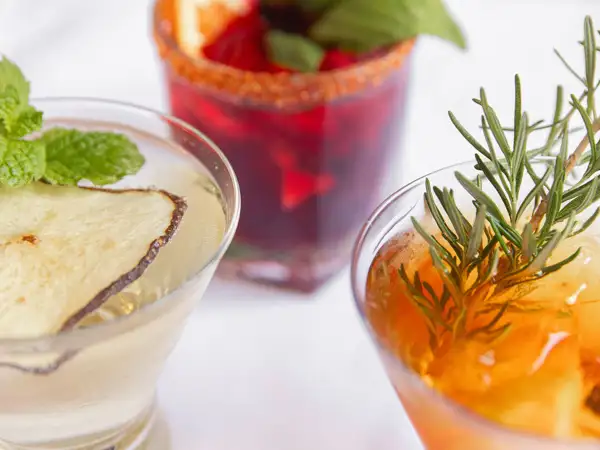 A medley of creative cocktails on the menu at Al dente in Palm Springs. Cheers! 